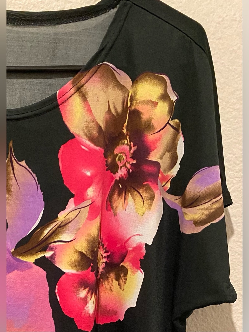 Black Floral Blouse - Picture 2 of 3